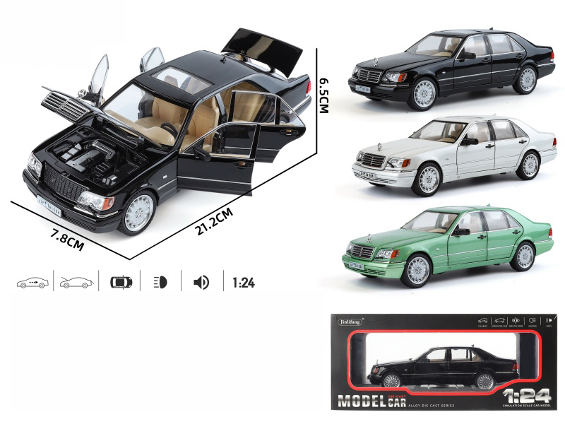 1:24 Mercedes-Benz S-Class W140‌ Streetcar Version Alloy Car