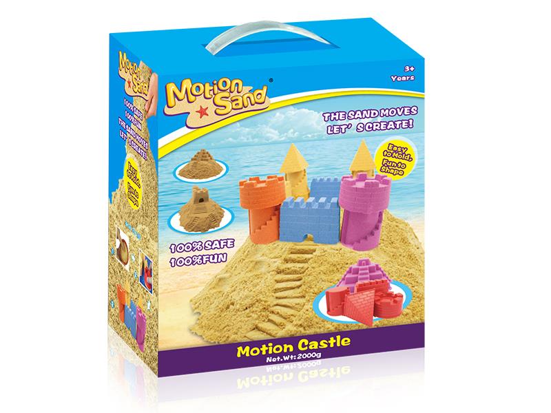 Space Sand Set(2000g Sand, 5 Castle Molds, 1 Inflatable Tray)