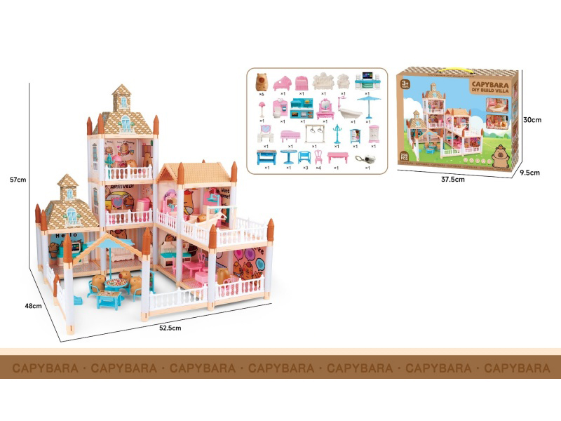 Diy House Play Villa Capibala-Themed 8-Bedroom