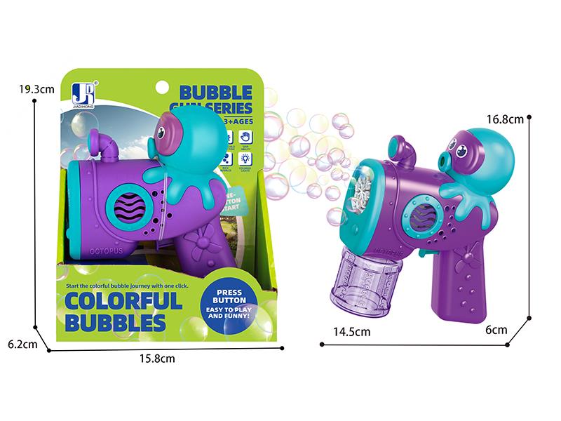 8 Holes Octopus Bubble Gun With Lights