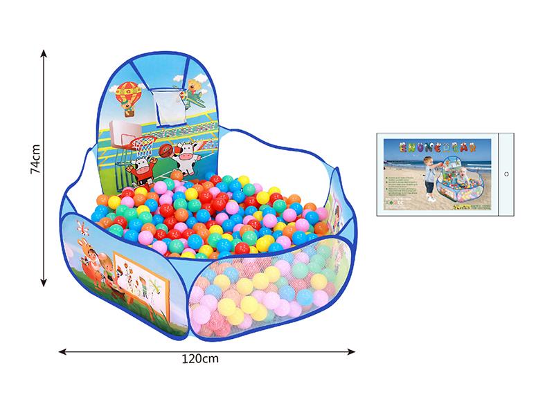 Ocean Ball Pool With Basketball Hoop