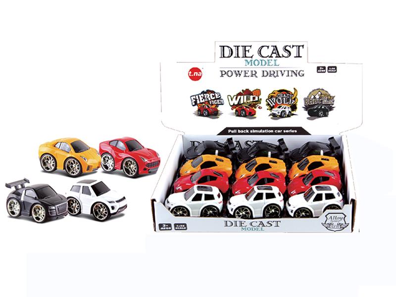 Q Edition Pull Back Alloy Car 12pcs