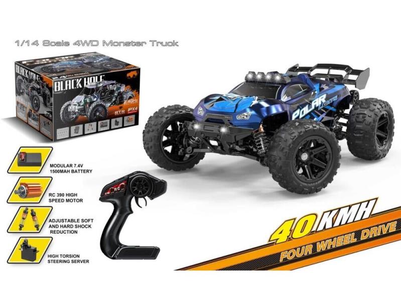 1:14 Full-Scale High-Speed Large Foot Vehicle (Rear Wing) In Blue