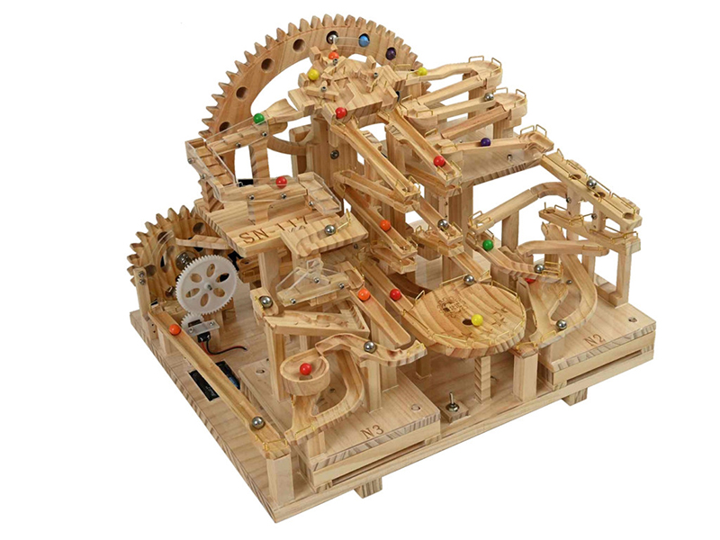 Wooden Building Blocks Track Assembly model