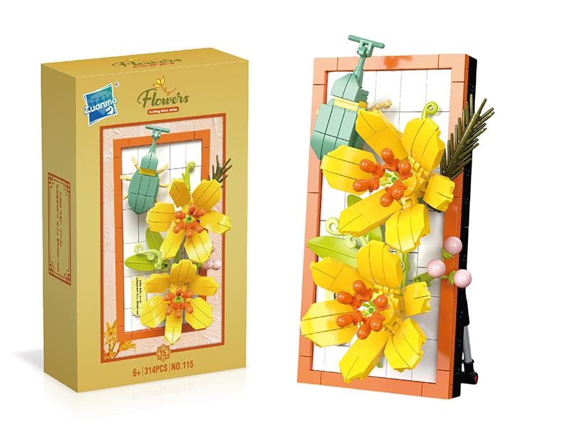 Flower Painting Ornament Building Blocks 314PCS