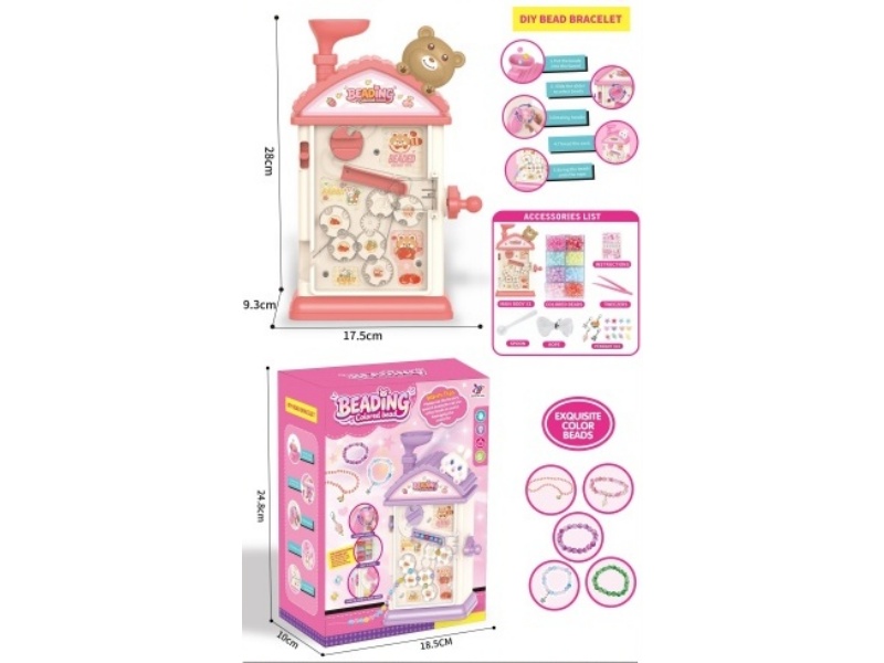 Peach-Pink Bear Beading Machine