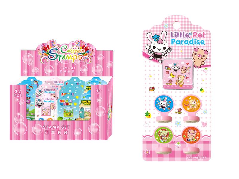 32PCS Cartoon Animal Stamper