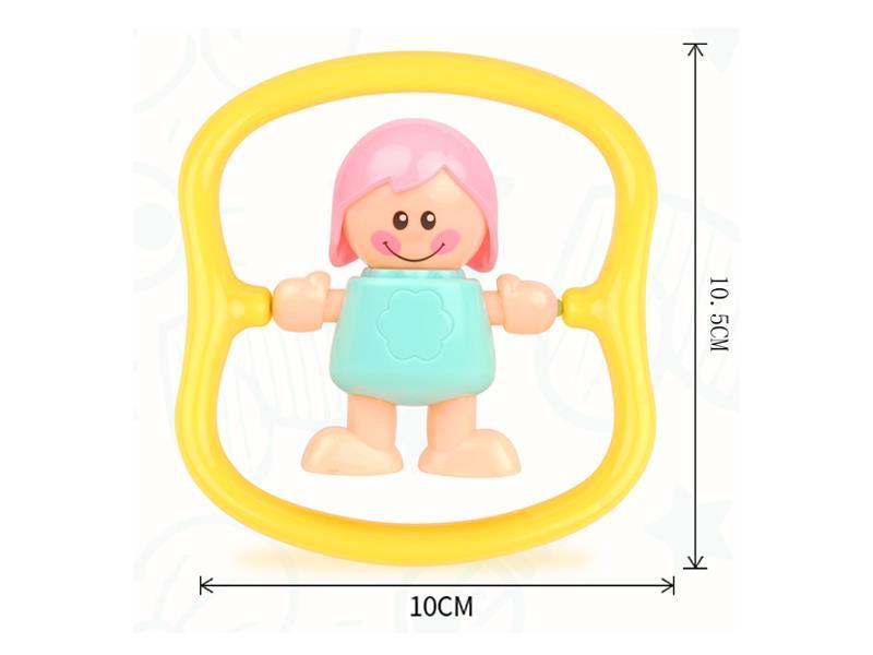 Girl Circle Baby Rattle