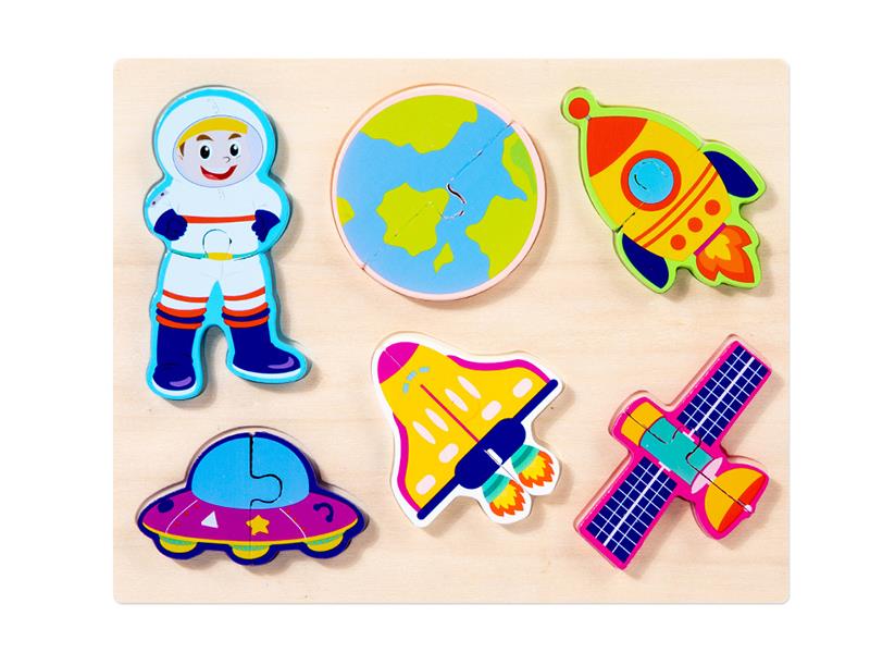 Wooden 3D Puzzle - Space Matching