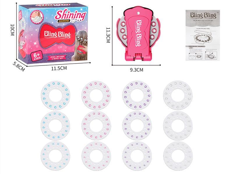 Jewel Machine + 12 Pieces Hair Diamond Sticker