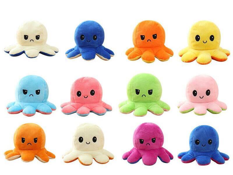 20cm Double-Sided Flip Octopus Doll