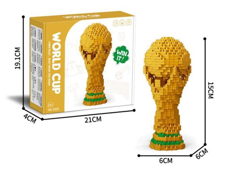 Miniature Small Particle Building Blocks FIFA World Cup Trophy 550PCS