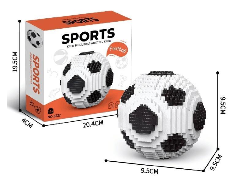 Football Micro-Particle Small Particle Building Blocks, Educational Building Blocks
