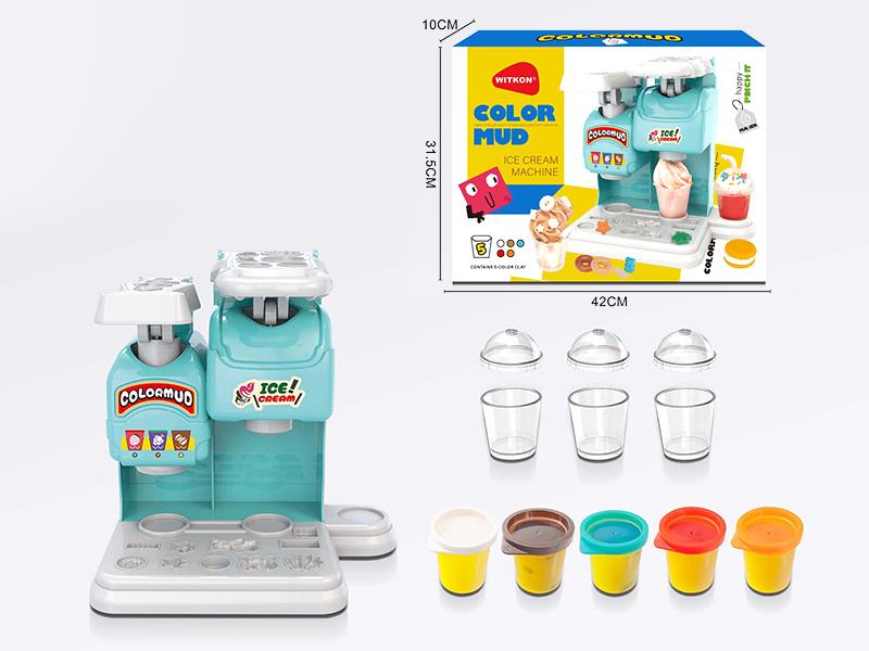 Color Clay Coffee Ice Cream Machine Toy