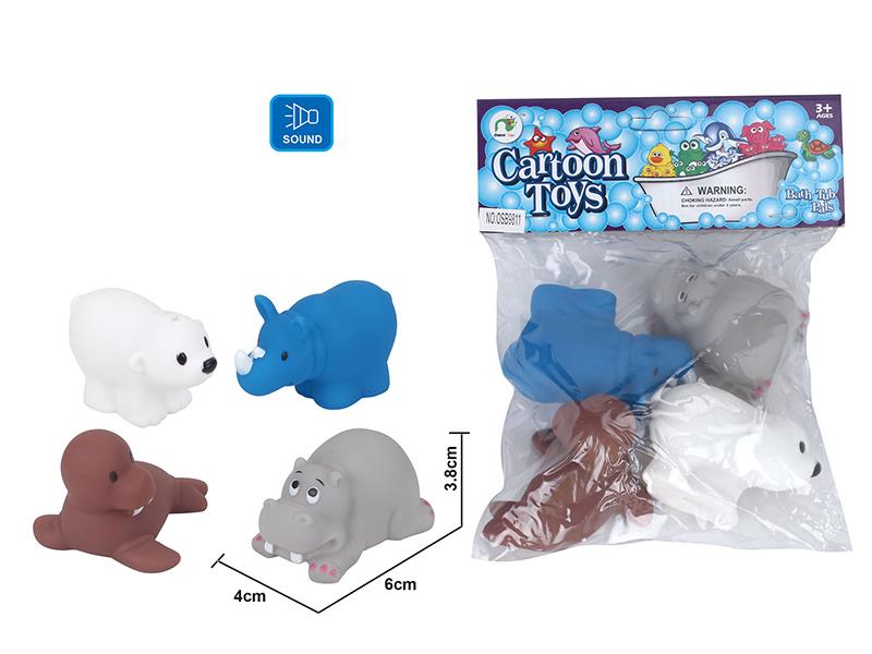 Cute Animals Kids Bath Toy Set