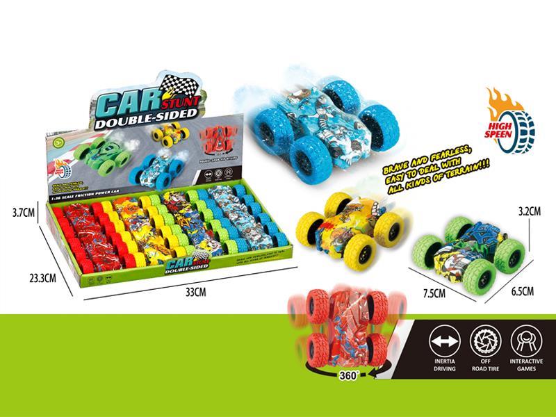 12PCS Double Friction Graffiti Double-Sided Car