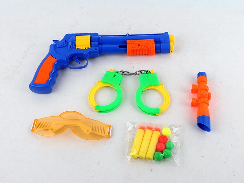 Left Wheel Soft Bullet Gun Toy Set