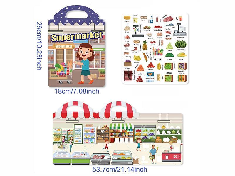 Supermarket DIY Scene Sticker Book