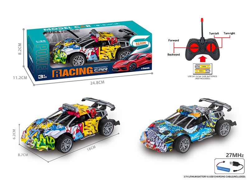 27Mhz 1:20 4-Channel Remote Control Graffiti Lamborghini Racing Car(Included Batteries)