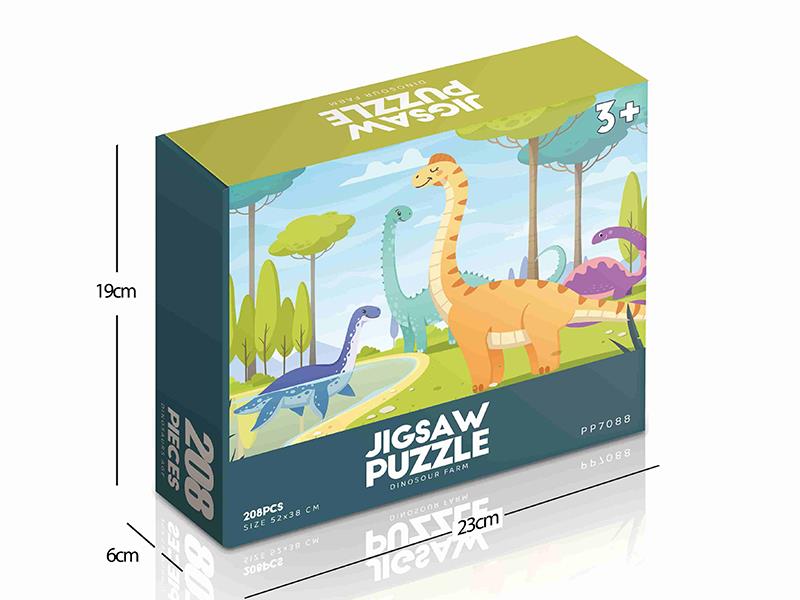 208pcs Jigsaw Puzzle - Dinosaur Farm