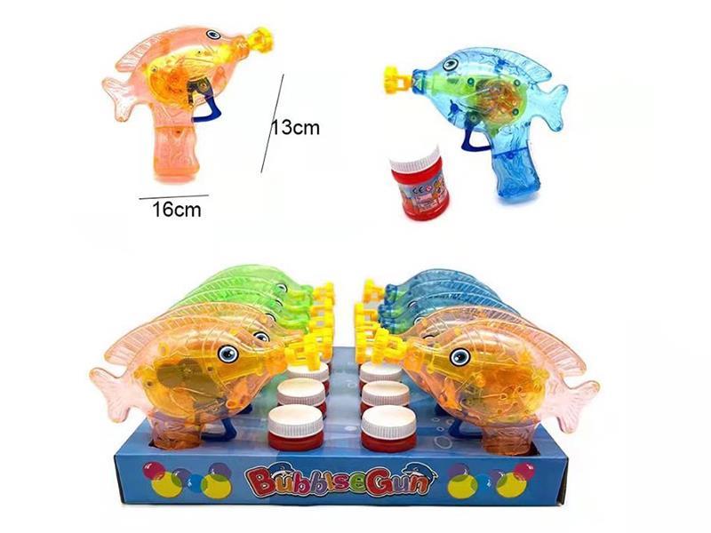 Fish Bubble Gun (Transparent, Light)10pcs/Box