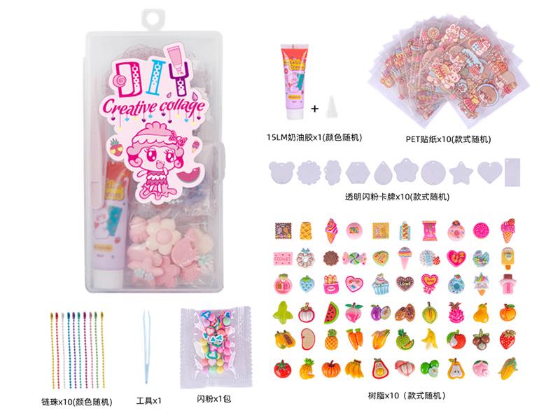 DIY Cream Glue Adhesive Sticker Goo Card Keychain Set(10 Cards)