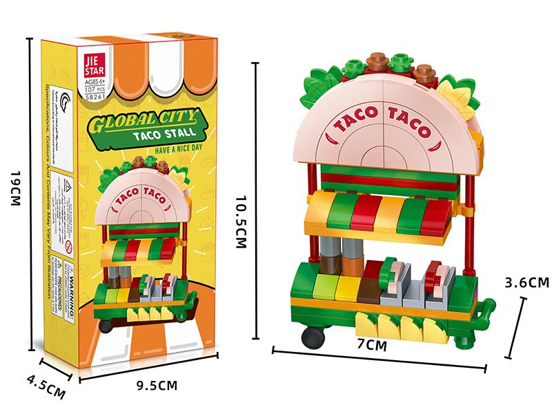 Taco Stall Small Building Blocks 107pcs
