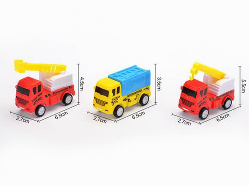 Solid Color Pull Back Fire Engine