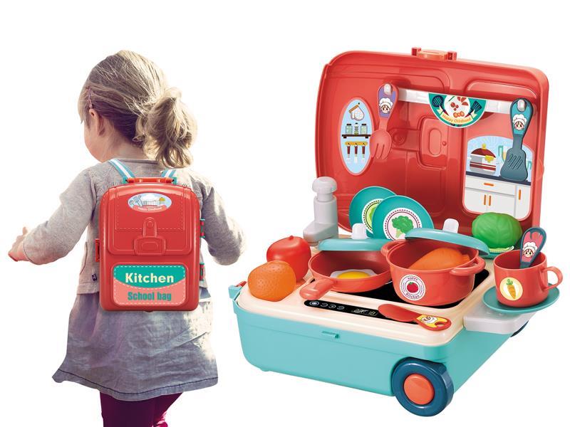 Tableware Toy Storage Backpack - Red
