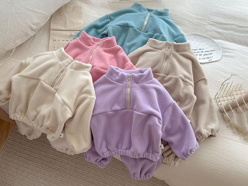 Double-Faced Pile Sports Suit For Kids