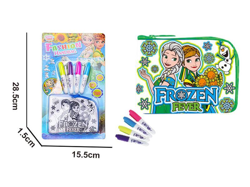 DIY Purple Frozen Purse(4 Colour Washable Pen)