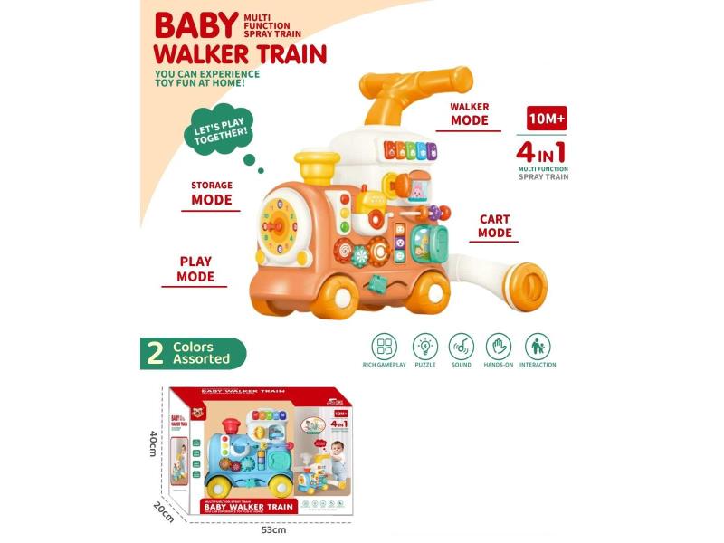 Four-In-One Multi-functional Spray Early Education Train (Red/Blue)