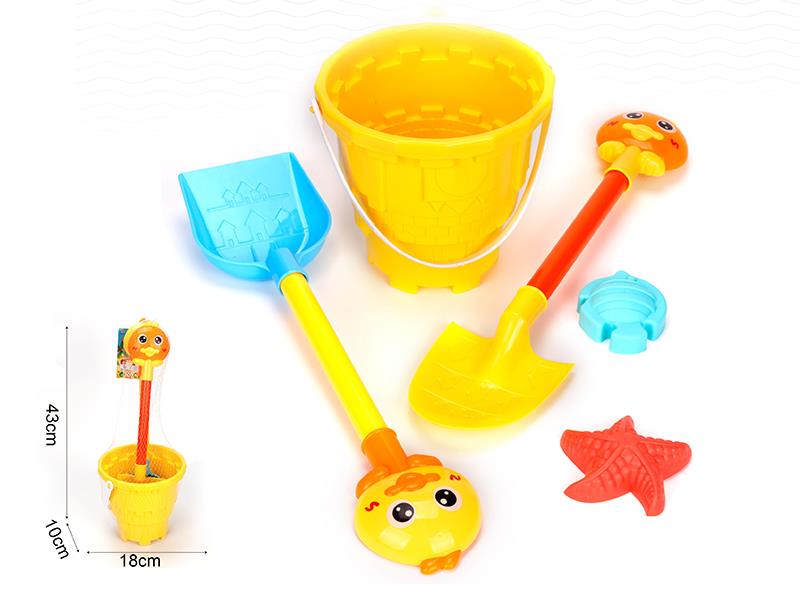 5PCS Medium Castle Sand Bucket Set