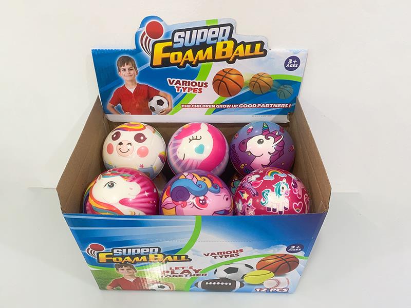 10cm Unicorn Pattern PU Balls 12pcs