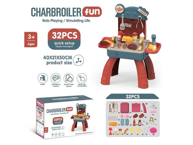 Barbecue Grill Play Set 32pcs
