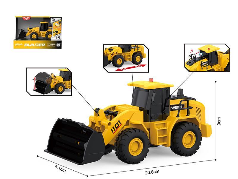 1:20 Friction Bulldozer(Sound, Lights)