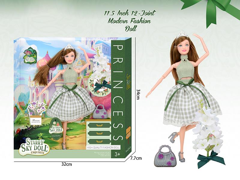 11.5 Inch 12-Joint Forest Princess Doll
