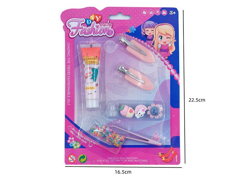 DIY Cream Glue Adhesive Sticker Decorations Set(Pink)