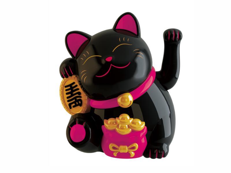 5.5" Black Maneki-Neko
