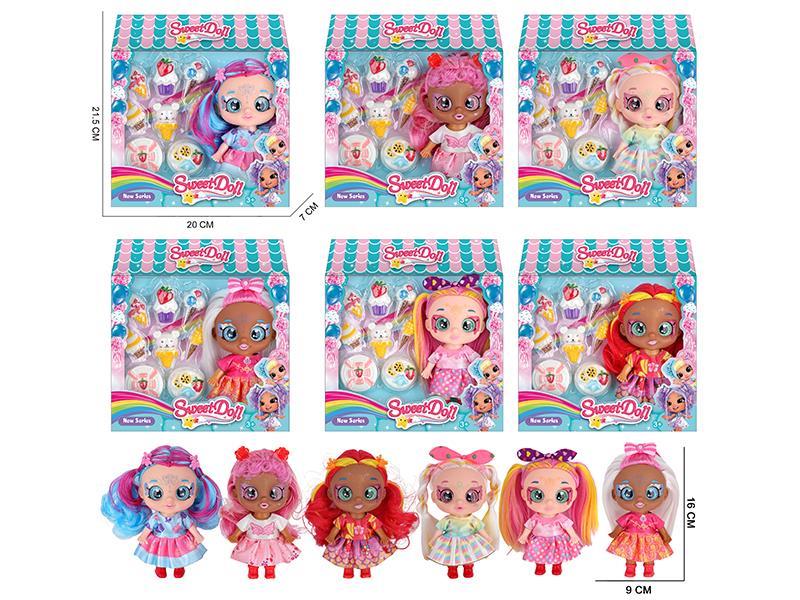 7" 5 Joints 5D Eyes Kindikids Sweet Doll Set