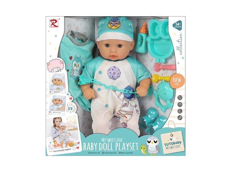 16" Cotton Body Doll With Clothes