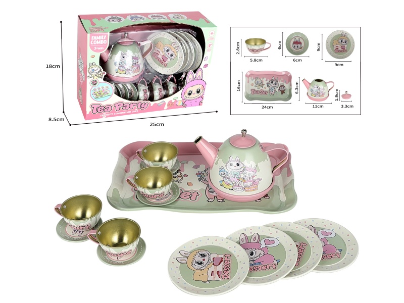 Labubu Printed Tea Set 15PCS