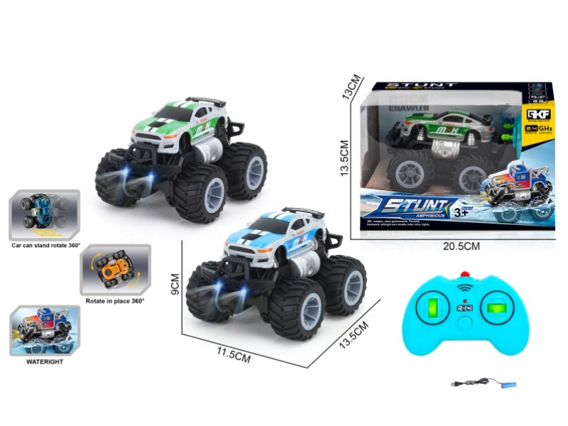 2.4G Remote Control Amphibious Graffiti Stunt Car