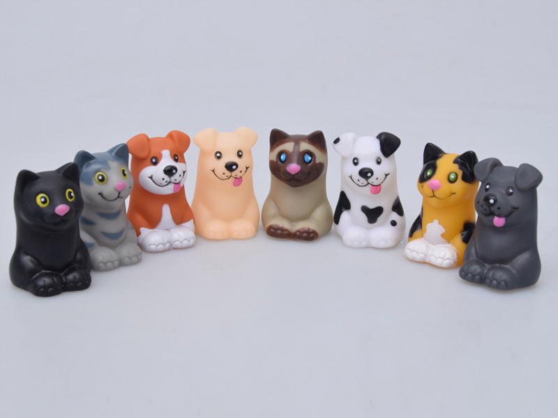 Cat And Dog Vinyl Finger Puppets
