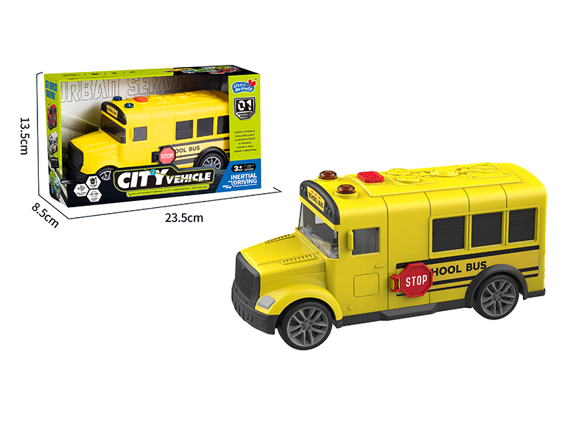 Friction Car With Sound And Light(School Bus)