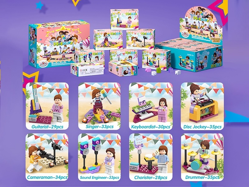 8-In-1 Girl Series Small Lego-Style Building Blocks