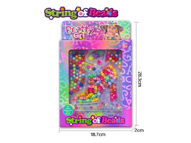 High Heel Double Color Beads, Multi Color Beads Set