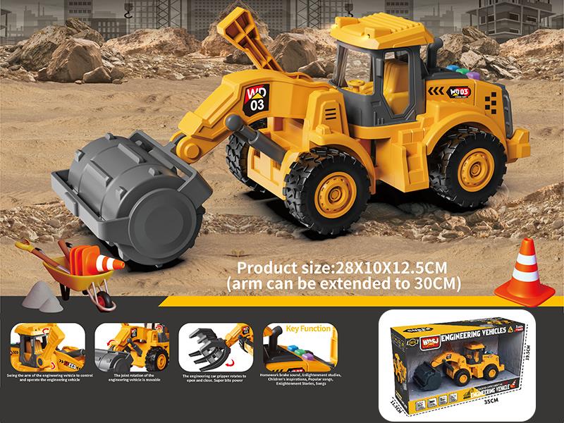 1:16 Friction Road Roller With Sound And Lights