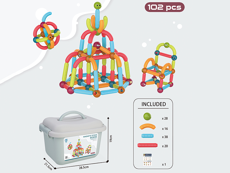Magnetic Sticks Building Blocks 102pcs