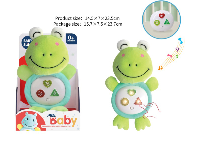 Plush Soothe Frog With Light And Music